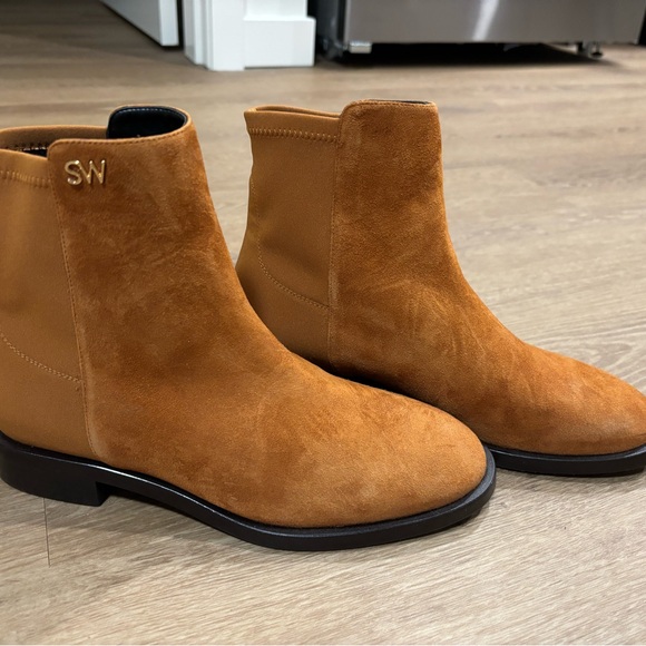 Stuart Weitzman Tan Suede Ankle Boots - Picture 1 of 4